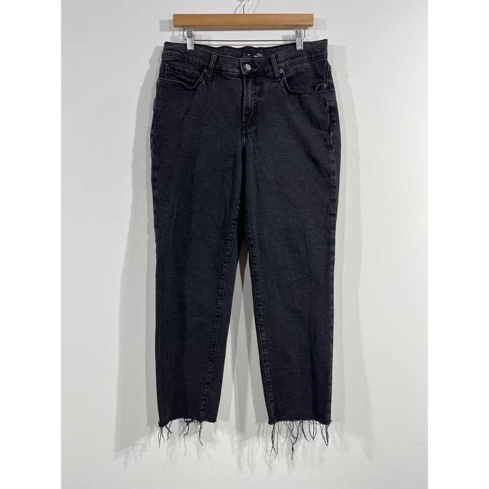 Old Navy Classic 90s Straight Minimalist Black Jeans Womens 12 Concert Timeless
